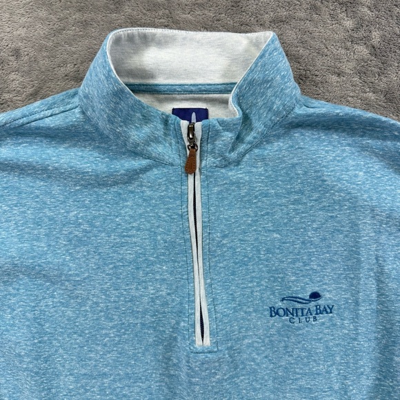 Johnnie O Sully Quarter Zip Pullover Men’s Large Preppy Bonita Bay Club